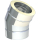 Das Bild zeigt ein 3D-Modell eines Jeremias DW-FU Winkel 30°, welches ein Bauteil für ein doppelwandiges Abgassystem ist. Es dient zur Richtungsänderung des Abgasweges um 30 Grad und ist typischerweise für die Installation von Schornsteinen oder Abgasleitungen verwendet.