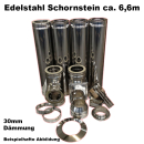 Das Bild zeigt ein Edelstahl Schornstein-Set DN 200mm mit...
