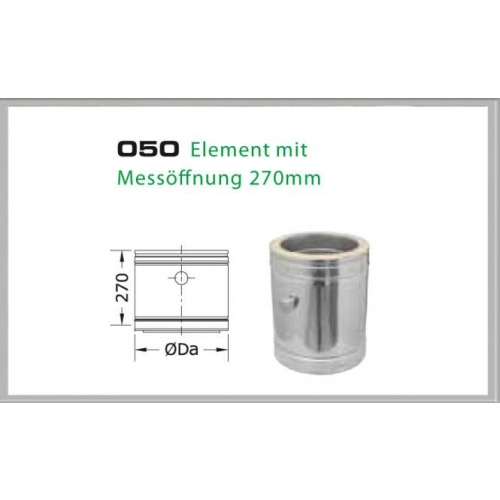 050/DN160 DW Element mit Mess&ouml;ffnung 330/270 mm Dinak