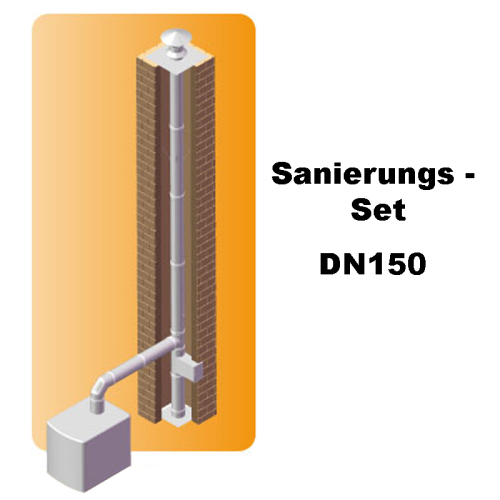 Dinak SW6 Sanierungs-Set 150mm Edelstahl 7m
