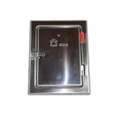 Das Bild zeigt eine verzinkte Kamintür mit den...