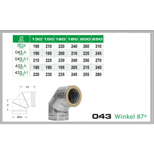 043/DN150 DW6 Winkel 87&deg; Dinak
