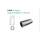 144/DN180 DW6 kürzbares Doppelwandfutter L=480mm Dinak inkl. Klemmband