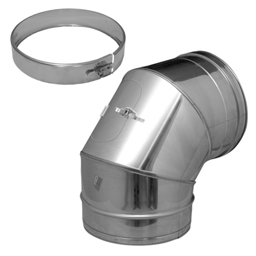 Das Bild zeigt den 432/DN150 DW6 Inspektionswinkel 90° der Marke Dinak. Zu sehen ist das Produkt selbst, ein Rohrelement mit einem gekrümmten Winkel, sowie eine technische Zeichnung mit Maßen und Winkelangaben. Darüber hinaus ist eine Tabelle abgebildet, die unterschiedliche Durchmessergrößen und entsprechende Maße in Millimetern auflistet, offenbar um die Kompatibilität des Bauteils mit verschiedenen Rohrsystemen zu illustrieren. Das Bild dient dem Zweck, technische Informationen zur genauen Passform und Spezifikation des Produkts zu vermitteln.