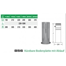 856/DN250 DW kürzbare Bodenplatte mit Ablauf Dinak inkl. Klemmband