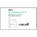 831/DN160 DW Wandbefestigungsband mit Abstand 70-120 mm...