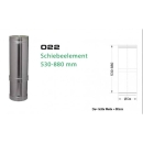 022/DN250 DW6 Schiebeelement 530 mm - 880 mm Dinak inkl. Klemmband