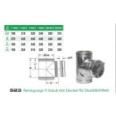 523/DN160 DW Reinigungs-T-Stück mit Deckel für Druckdichtheit Dinak inkl. Klemmband