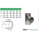 Zusätzlicher T-Aschluss 90° für Schornsteinsets 150mm DW