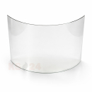 Das Bild zeigt eine klare, gebogene Glasscheibe, die als...