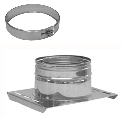 Das Bild zeigt eine isolierte Verankerungsplatte, die dem Produkt 85D/DN130 DW6 von Dinak entspricht. Links im Bild sind technische Zeichnungen mit verschiedenen Dimensionen für Durchmesser und Maße in einer Tabelle dargestellt, die die verfügbaren Größen der Verankerungsplatten beschreiben. Rechts im Bild ist die isolierte Verankerungsplatte selbst zu sehen, die für den Einsatz in einem Abgassystem gedacht ist, um beispielsweise ein Abgasrohr sicher an einer Wand oder Decke zu befestigen. Zusätzlich ist das Produkt mit der Beschriftung 85d Isolierte Verankerungsplatte versehen, was eine klare Identifizierung ermöglicht. Das Bild ist sowohl ein informatives Element, das die Spezifikationen des Produkts wiedergibt, als auch ein visuelles Beispiel des Artikels selbst, um dem Betrachter eine Vorstellung von Aussehen und Befestigungsmöglichkeiten der Platte zu geben.