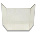 Die abgebildete Glasscheibe gewinkelt 470x315x4 mm ist...