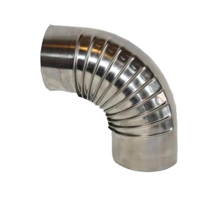 Ofenrohr Bogen 45° Mit Reinigungstür – Ø 120 Mm, Aus Stahl, Grau Gussgrau, Für Kamin & Schornstein