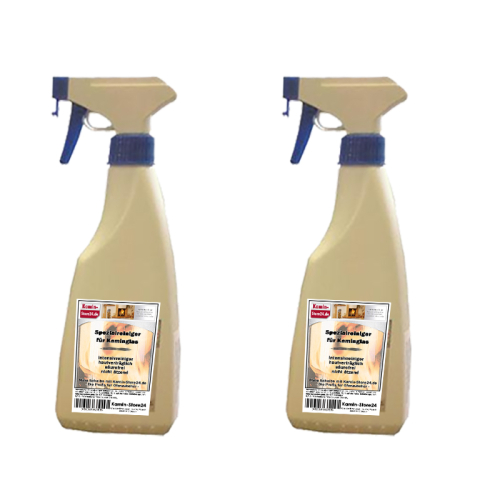 2x Kaminglasreiniger Spezial = 1 Liter.