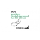 836/DN130 DW6 Verstellbares Wandbefestigungs band kurz 100-250 mm Dinak
