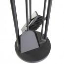 Kaminbesteck 3-tlg. schwarz Holzgriffe Kaminoflam