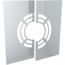 Das Bild zeigt die zweiteilige Wand- und Deckenblende...