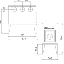 Dovre 300 CB Kaminofen Gusseisen Schwarz