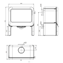 Dovre Rock 500 TB Kaminofen Gusseisen Bauart 2