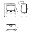 Dovre Tai 45 WD Kaminofen Gusseisen