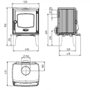 Dovre 525 CB Kaminofen Gusseisen Schwarz