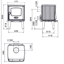 Dovre 325 CB Kaminofen Gusseisen Schwarz