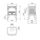 Dovre Kaminofen 250/B Gusseisen Bauart 2