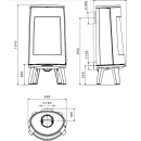 Dovre Bold 300 Kaminofen Gusseisen