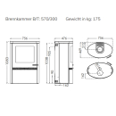 TermaTech TT22H Kaminofen Schwarz
